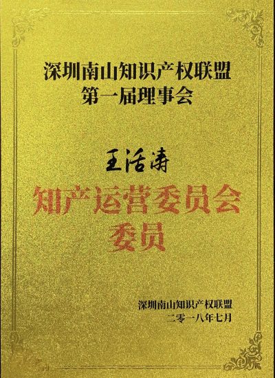 14.深圳南山知识产权联盟第一届理事会-知产运营委员会委员
